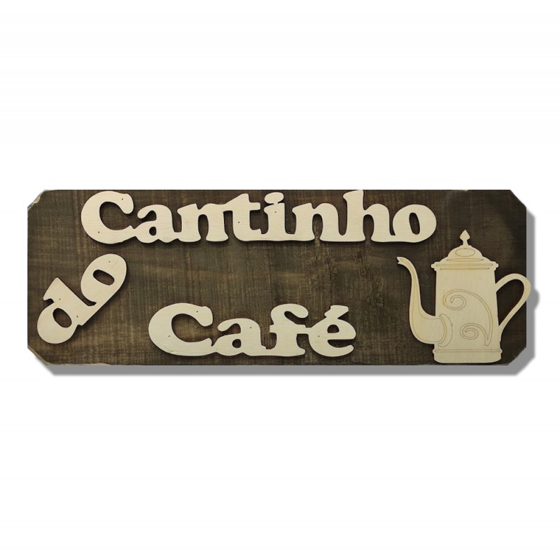 PLACA DECORATIVA MODELO CANTINHO DIVERSOS EM MADEIRA REF: 04143