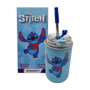 COPO NEO COM CANUDO MODELO STITCH NAMORADOS 300ML REF: 10025651 COPO NEO COM CANUDO MODELO STITCH NAMORADOS 300ML REF: 10025651