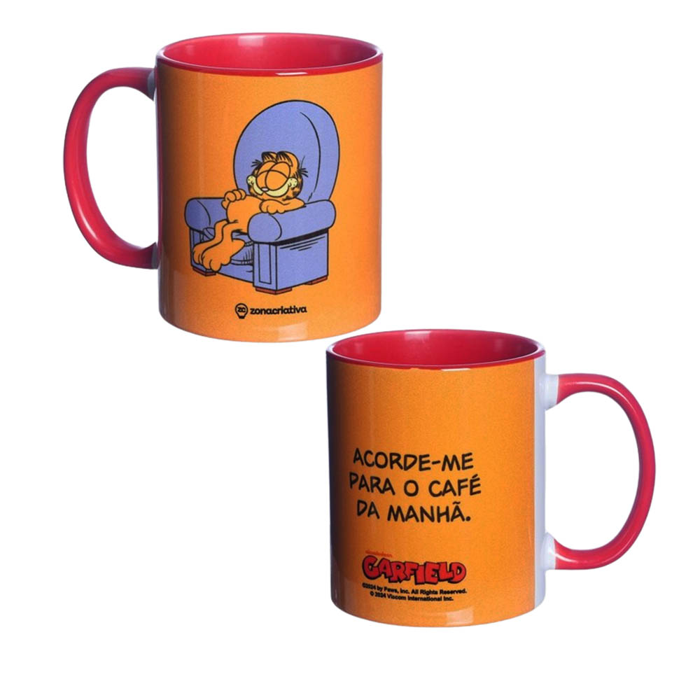 CANECA GARFIELD CAFÉ DA MANHÃ POP EM CERÂMICA 350ML REF: 10025813