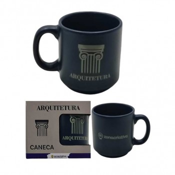 CANECA MINI TINA MODELO ARQUITETURA EM CERÂMICA 100ML REF: 10025837