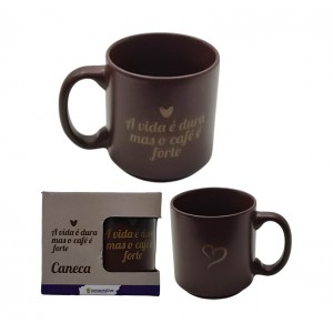 CANECA MINI TINA MODELO A VIDA E DURA MAIS O CAFÉ É FORTE EM CERÂMICA 100ML REF: 10025862 CANECA MINI TINA MODELO A VIDA E DURA MAIS O CAFÉ É FORTE EM CERÂMICA 100ML REF: 10025862