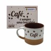 CANECA MODELO "CAFÉ É SEMPRE UMA BOA IDEIA" EM CERÂMICA 400ML REF: 10025868 CANECA MODELO "CAFÉ É SEMPRE UMA BOA IDEIA" EM CERÂMICA 400ML REF: 10025868