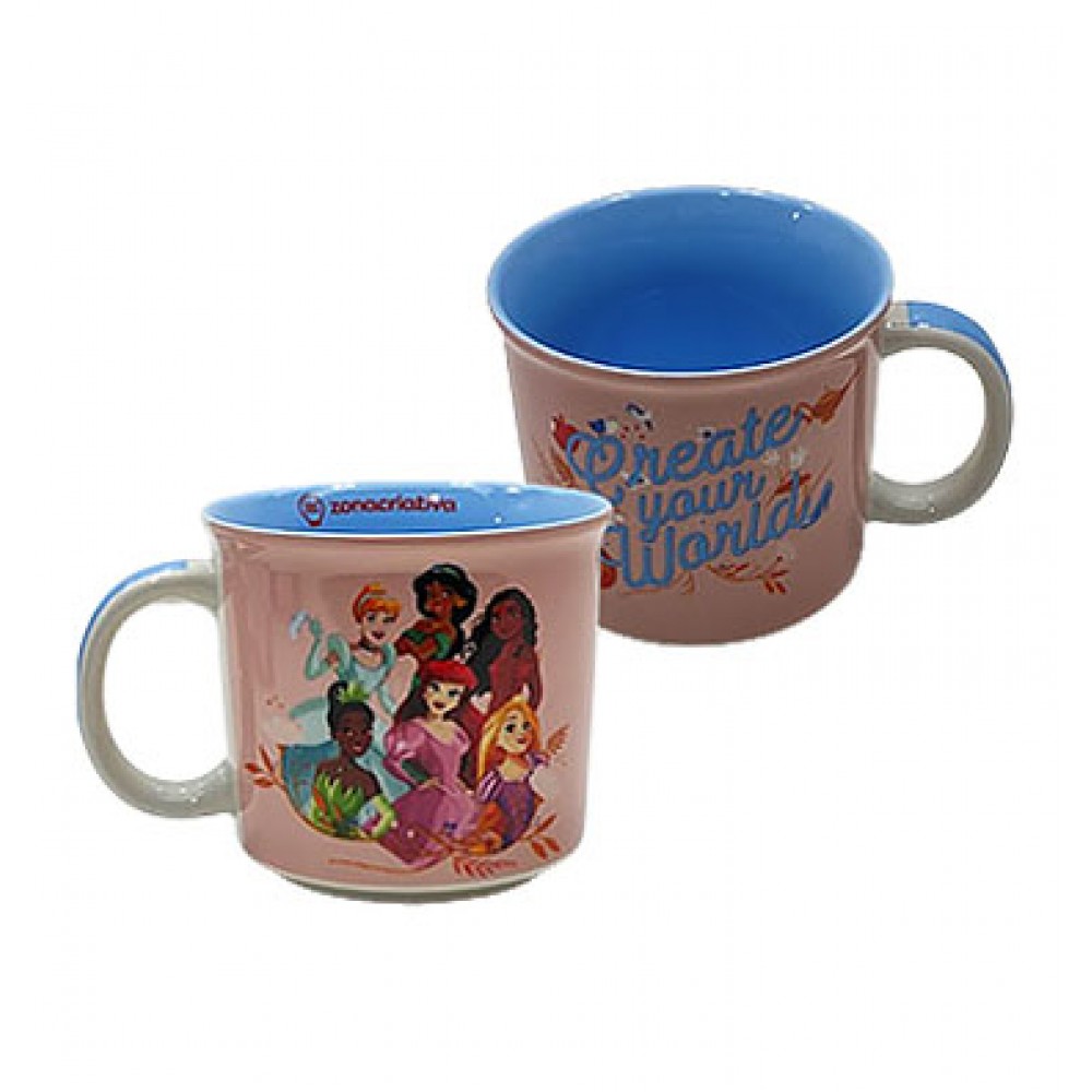 CANECA TOM MODELO PRINCESAS EM CERÂMICA 350ML REF: 10025935