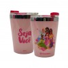 COPO DE VIAGEM MODELO PRINCESAS SEJA VOCÊ EM INOX 300ML REF: 10026057