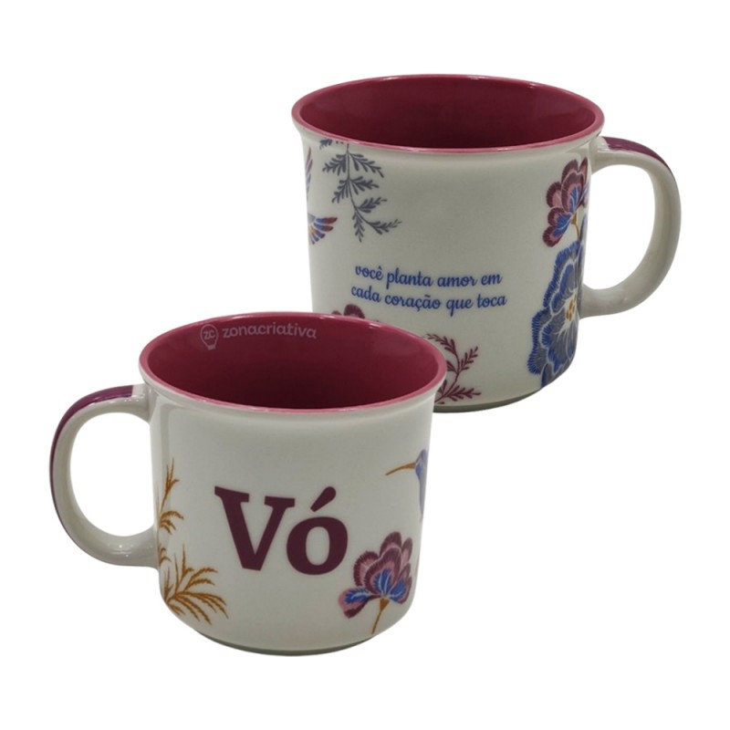 CANECA MODELO BORDADO DE VÓ EM CERÂMICA 350ML REF: 10026136 CANECA MODELO BORDADO DE VÓ EM CERÂMICA 350ML REF: 10026136