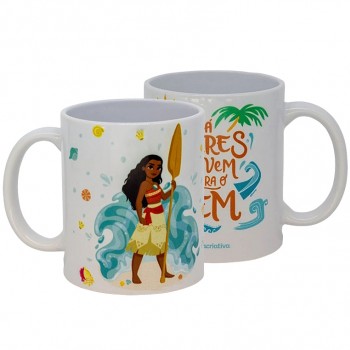 CANECA POP MODELO MOANA MARES PARA O BEM EM CERÂMICA 350ML REF: 10026441