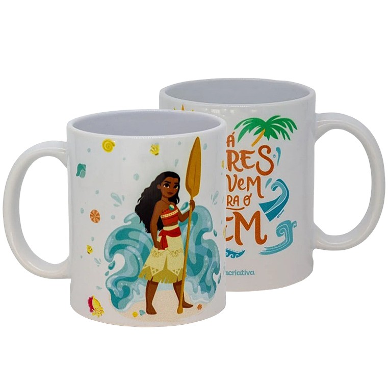 CANECA POP MODELO MOANA MARES PARA O BEM EM CERÂMICA 350ML REF: 10026441 CANECA POP MODELO MOANA MARES PARA O BEM EM CERÂMICA 350ML REF: 10026441
