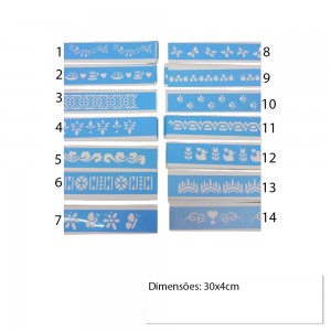 STENCIL DE PLÁSTICO P/ PINTURA 30X4 REF: JK2