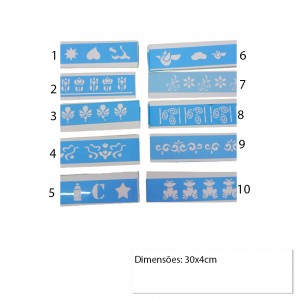 STENCIL DE PLÁSTICO P/ PINTURA 30X4 REF: JK3