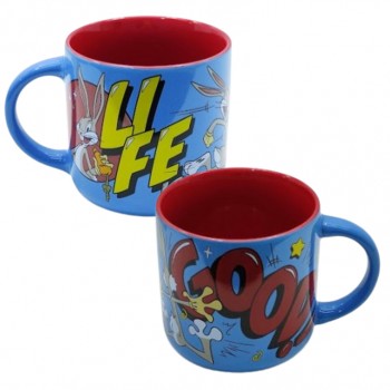 CANECA MODELO PERNALONGA LIFE EM CERÂMICA 350ML REF: 186199999