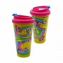  COPO VIAGEM MODELO MENINAS SUPER PODEROSAS COM TAMPA EM PLÁSTICO 500ML REF: 186379999
