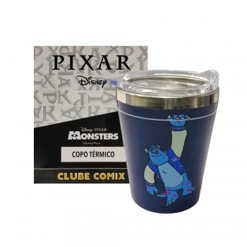 COPO DE VIAGEM MODELO MONSTERS S.A. EM INOX 400ML  REF: 21664