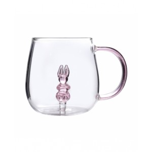 CANECA BOROSSILICATO COM ROSA 3D 350ML REF: 223049 CANECA BOROSSILICATO COM ROSA 3D 350ML REF: 223049