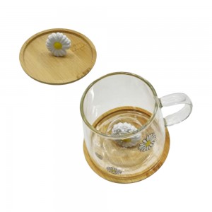 CANECA BOROSSILICATO DE MARGARIDA 3D 350ML REF: 223074 CANECA BOROSSILICATO DE MARGARIDA 3D 350ML REF: 223074