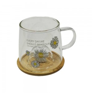 CANECA BOROSSILICATO DE MARGARIDA 3D 350ML REF: 223074 CANECA BOROSSILICATO DE MARGARIDA 3D 350ML REF: 223074