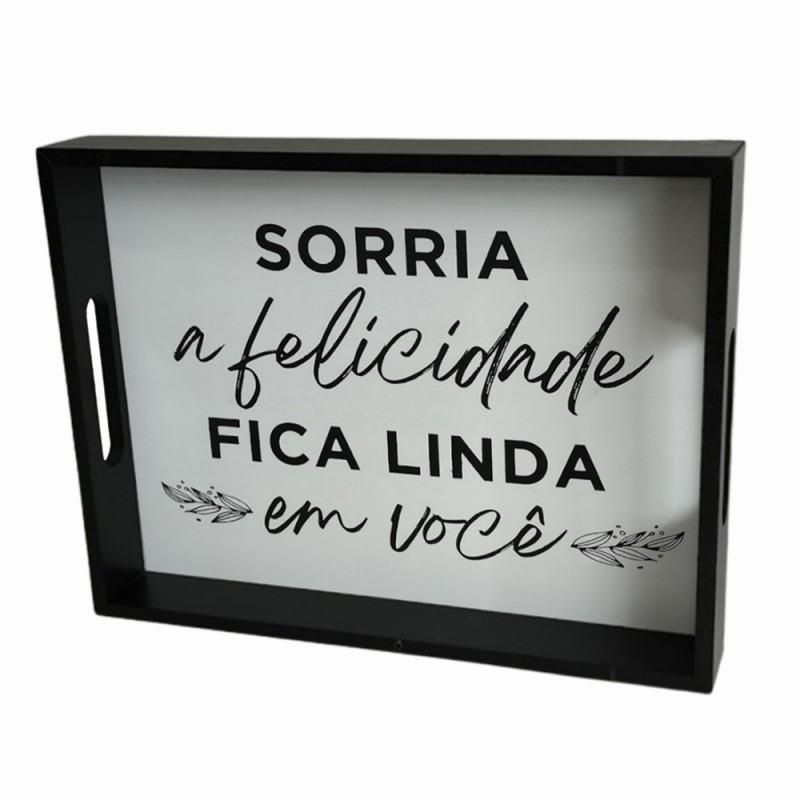 BANDEJA DECORATIVA COM FRASES EM MADEIRA REF: 2596 BANDEJA DECORATIVA COM FRASES EM MADEIRA REF: 2596
