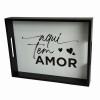 BANDEJA DECORATIVA COM FRASES EM MADEIRA REF: 2596 BANDEJA DECORATIVA COM FRASES EM MADEIRA REF: 2596