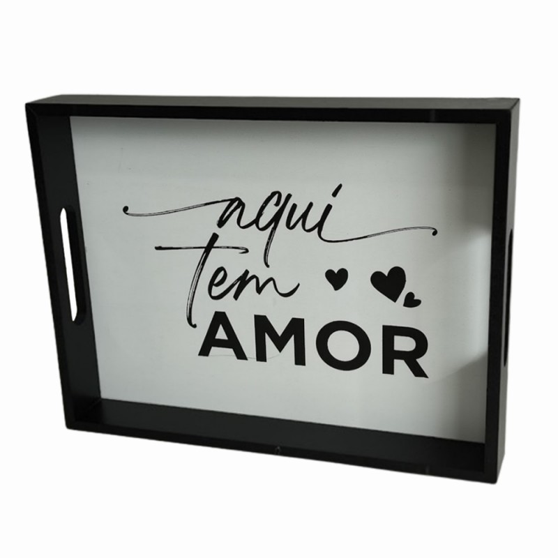 BANDEJA DECORATIVA COM FRASES EM MADEIRA REF: 2596 BANDEJA DECORATIVA COM FRASES EM MADEIRA REF: 2596