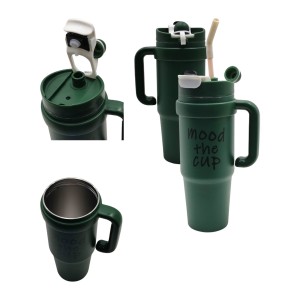 GARRAFA TERMICA MODELO SUMMER COM CANUDO EM AÇO INOX REF: 30142