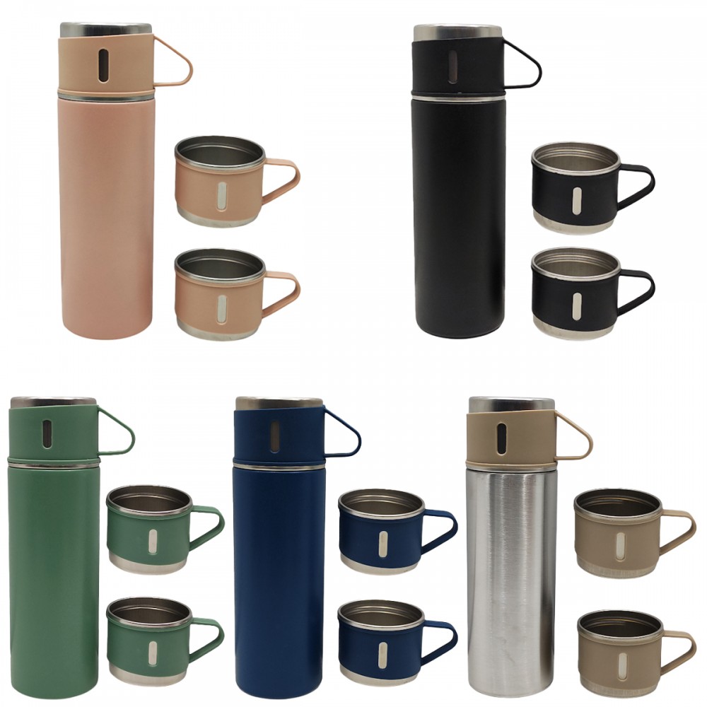 KIT GARRAFA TÉRMICA VACCUM FLASK SET 500ML REF: 30384