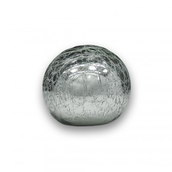 ENFEITE DECORATIVO MODELO BOLA DE PRATA EM VIDRO REF: BP06 ENFEITE DECORATIVO MODELO BOLA DE PRATA EM VIDRO REF: BP06