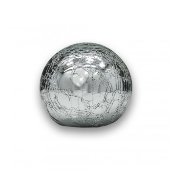 ENFEITE DECORATIVO MODELO BOLA DE PRATA EM VIDRO REF: BP08