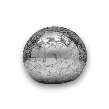 ENFEITE DECORATIVO MODELO BOLA DE PRATA EM VIDRO REF: BP10 ENFEITE DECORATIVO MODELO BOLA DE PRATA EM VIDRO REF: BP10