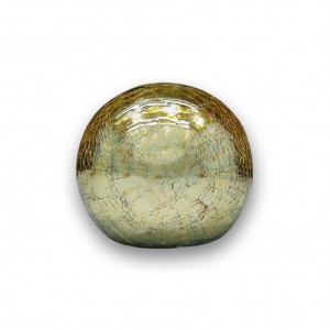 ENFEITE DECORATIVO MODELO BOLA DE OURO EM VIDRO REF: BO 8 ENFEITE DECORATIVO MODELO BOLA DE OURO EM VIDRO REF: BO 8