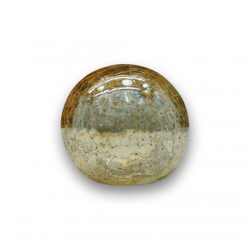 ENFEITE DECORATIVO MODELO BOLA DE OURO TRANSLÚCIDA EM VIDRO REF: BOT6 ENFEITE DECORATIVO MODELO BOLA DE OURO TRANSLÚCIDA EM VIDRO REF: BOT6