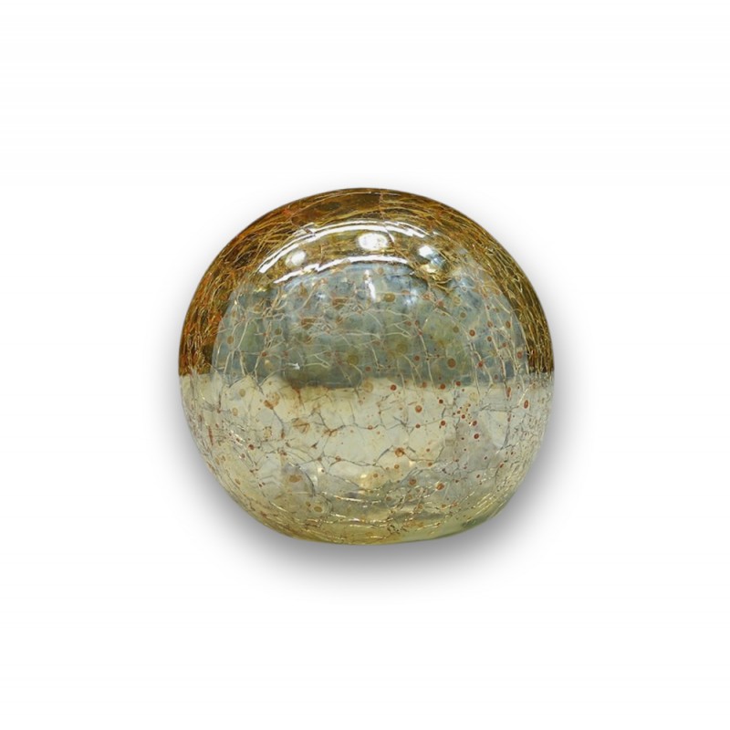 ENFEITE DECORATIVO MODELO BOLA DE OURO TRANSLÚCIDA EM VIDRO REF: BOT6 ENFEITE DECORATIVO MODELO BOLA DE OURO TRANSLÚCIDA EM VIDRO REF: BOT6