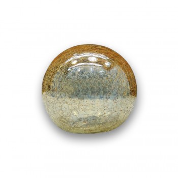 ENFEITE DECORATIVO MODELO BOLA DE OURO TRANSLÚCIDA EM VIDRO REF: BOT8