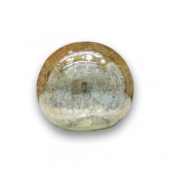 ENFEITE DECORATIVO MODELO BOLA DE OURO TRANSLÚCIDA EM VIDRO REF: BOT10