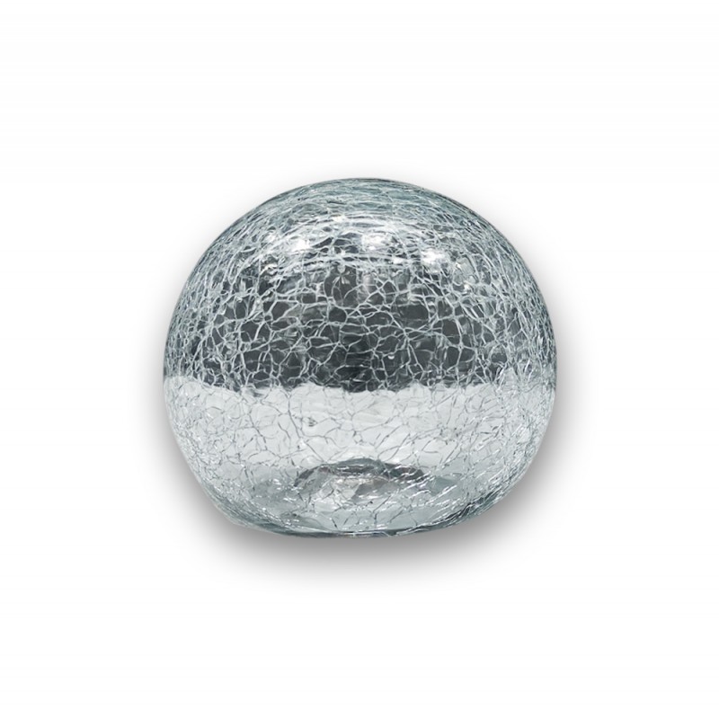 ENFEITE DECORATIVO MODELO BOLA TRANSPARENTE EM VIDRO REF: BC8