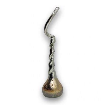 ENFEITE DECORATIVO MODELO GOTA TORCIDA DE OURO EM VIDRO REF: TOP