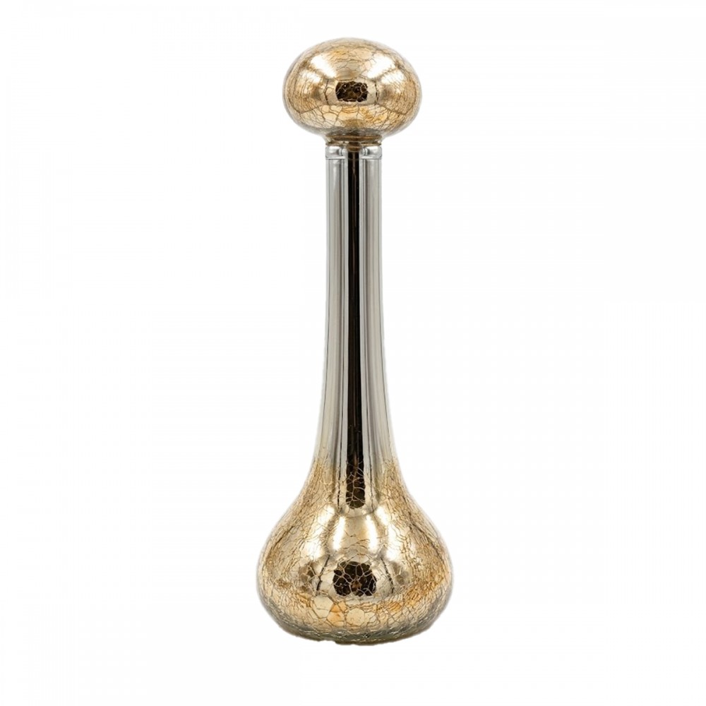 VASO DECORATIVO GOTA DE VIDRO COM TAMPA REF: GRP