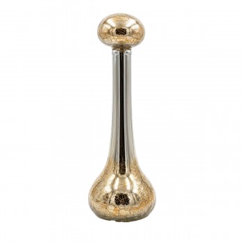 VASO DECORATIVO GOTA DE VIDRO COM TAMPA REF: GRP