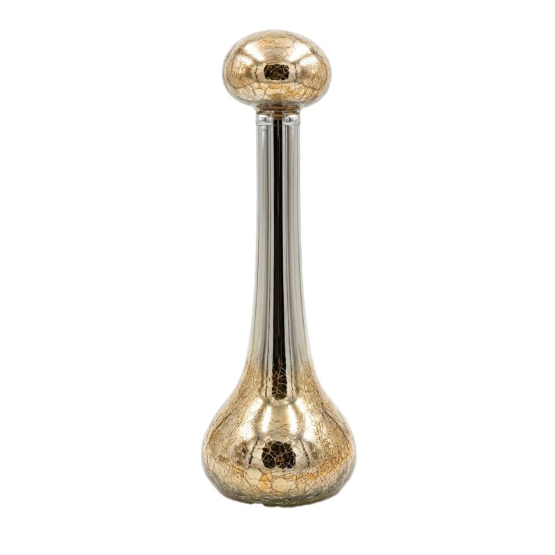 VASO DECORATIVO GOTA DE VIDRO COM TAMPA REF: GRP