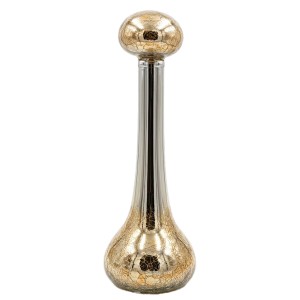 VASO DECORATIVO GOTA DE VIDRO COM TAMPA REF: GMM