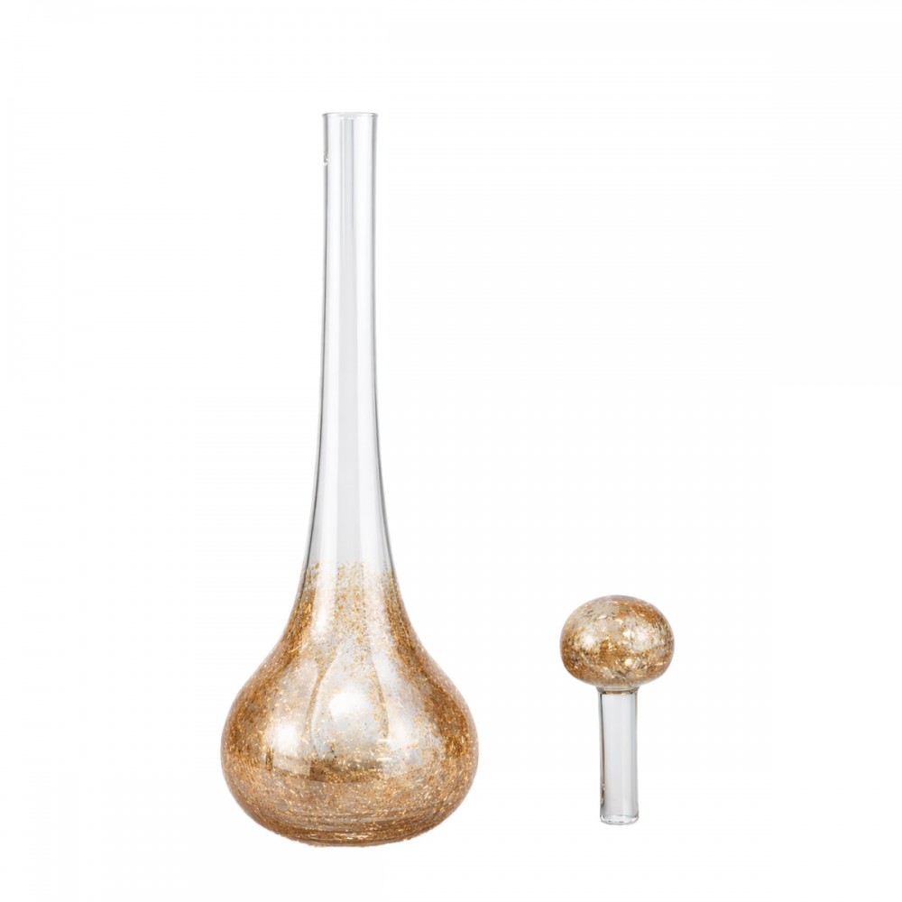 ENFEITE DECORATIVO MODELO VASO DE OURO EM VIDRO REF: GR P