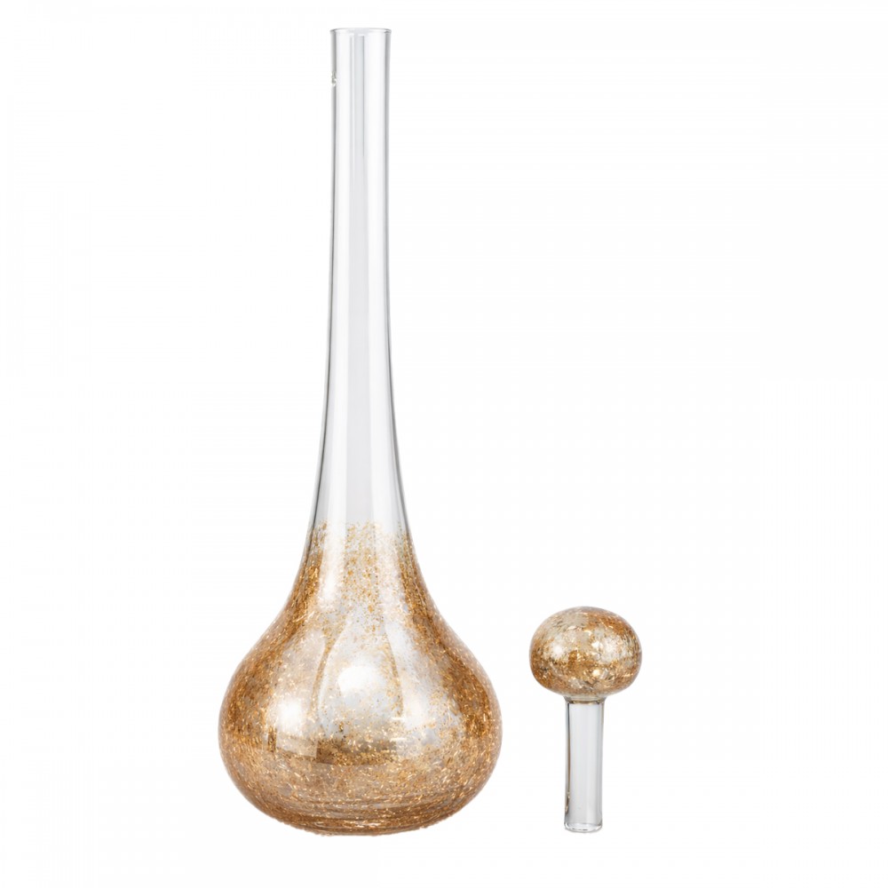 GARRAFA GOTA OURO TRASLUCIDO M EM VIDRO REF: GOTM