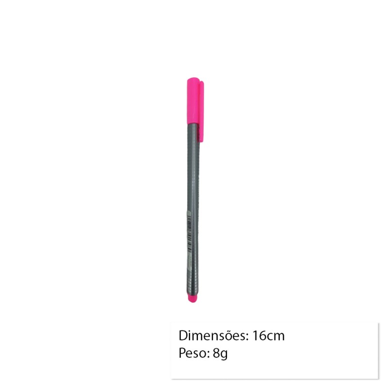 CANETA FINELINER ROSA NEON UNIDADE REF: 334-221
