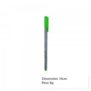CANETA FINELINER VERDE NEON UNIDADE REF: 334-501