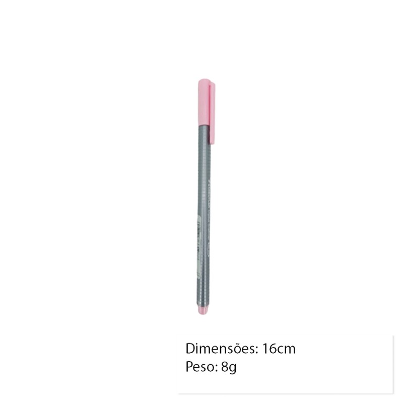 CANETA FINELINER ROSA UNIDADE REF: 334-21