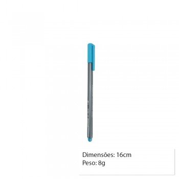 CANETA FINELINER AZUL TURQUEZA  UNIDADE  REF: 334-34