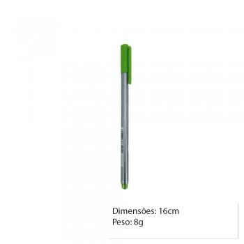 CANETA FINELINER VERDE FOLHA UNIDADE REF: 334-51