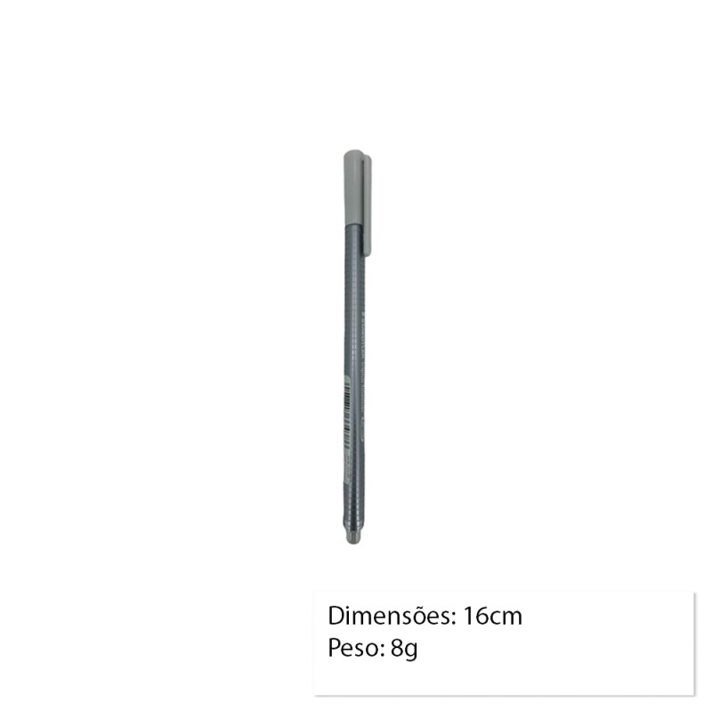CANETA FINELINER CINZA UNIDADE REF: 334-82