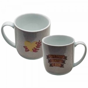 CANECA COM FRASE MODELO CAFÉZINHO SEMPRE É BOM EM PORCELANA 360ML REF: 401120 CANECA COM FRASE MODELO CAFÉZINHO SEMPRE É BOM EM PORCELANA 360ML REF: 401120