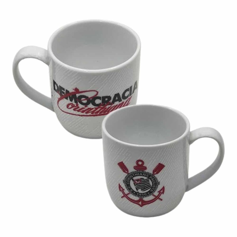 CANECA MODELO TIMES CORINTHIANS EM PORCELANA 360ML REF: 441139
