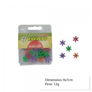 JOGO DE ILHOS MODELO NEVE COM 50 UNIDADES REF: 81221 JOGO DE ILHOS MODELO NEVE COM 50 UNIDADES REF: 81221