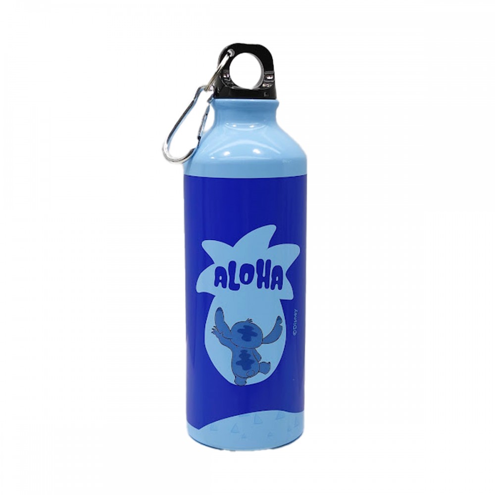 GARRAFA MODELO STITCH COM MOSQUETÃO 500ML EM ALUMÍNIO REF: DQH060-ST1 GARRAFA MODELO STITCH COM MOSQUETÃO 500ML EM ALUMÍNIO REF: DQH060-ST1
